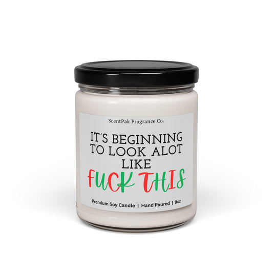 Funny Christmas Soy Candle – Adult Humor, Gag Gift (9oz)