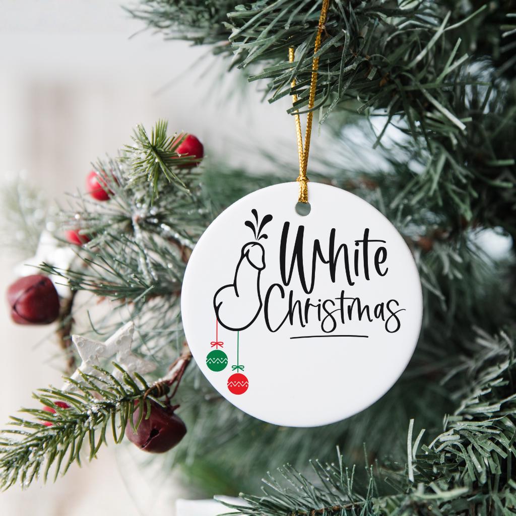 White Christmas Adult Gag Ornament – Hilarious Christmas Gift - Dirty Secret Santa