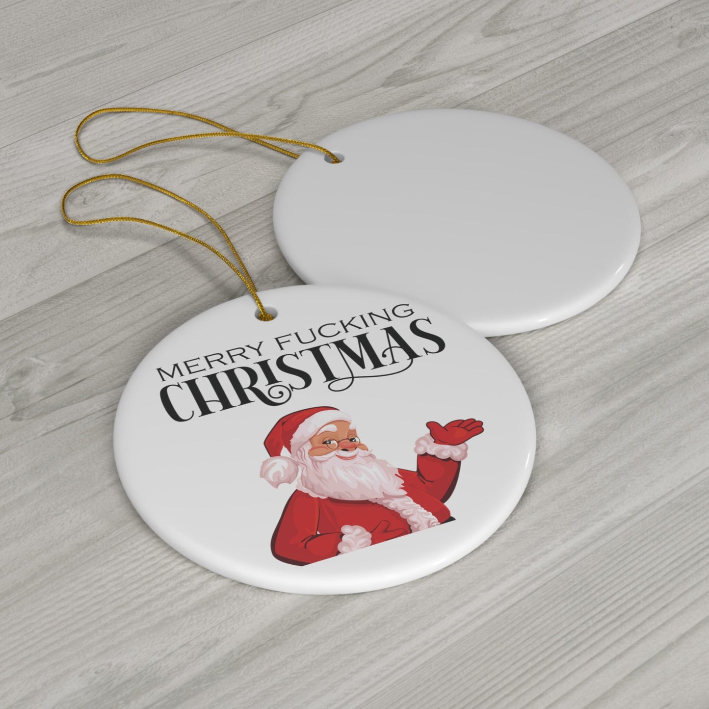 Merry Fu*king Christmas Adult Humor Christmas Ornament: Gag Gift Exchange