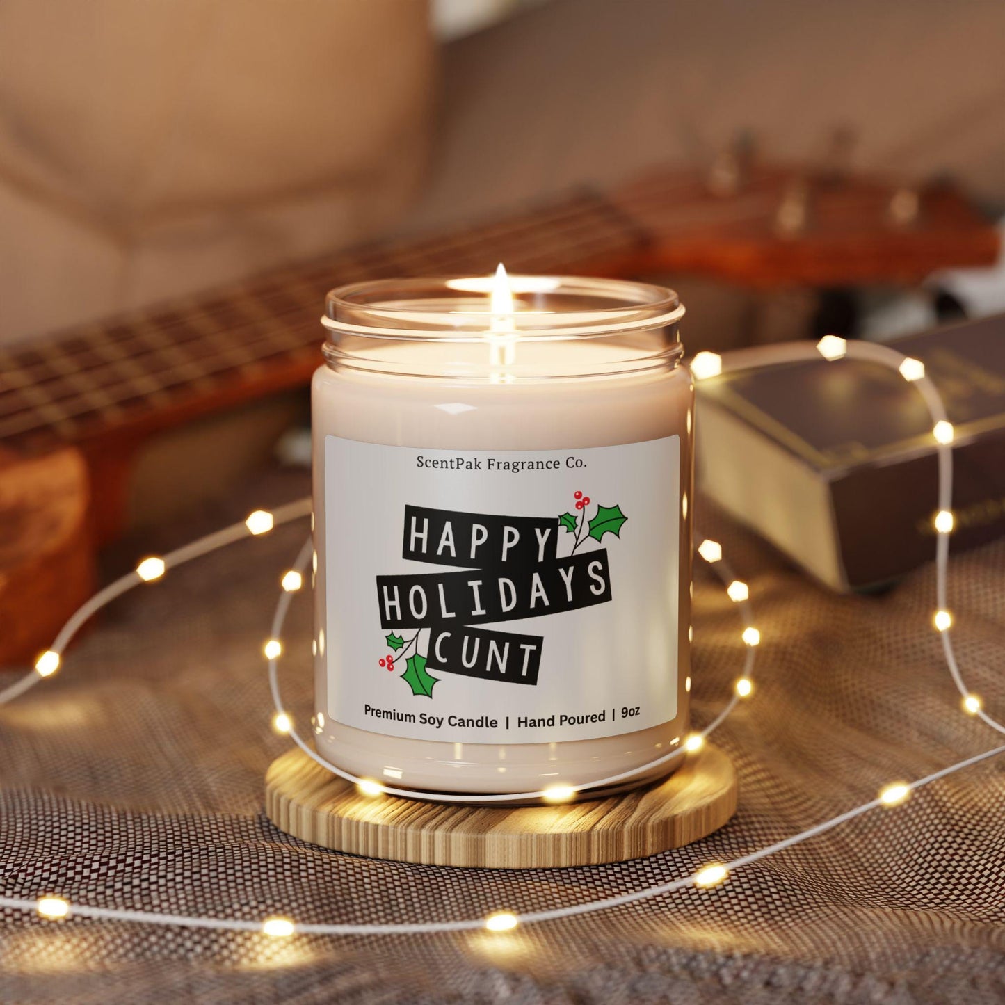 Funny Christmas Candle: Adult Humor Gag Gift, Sarcastic Holiday Decor