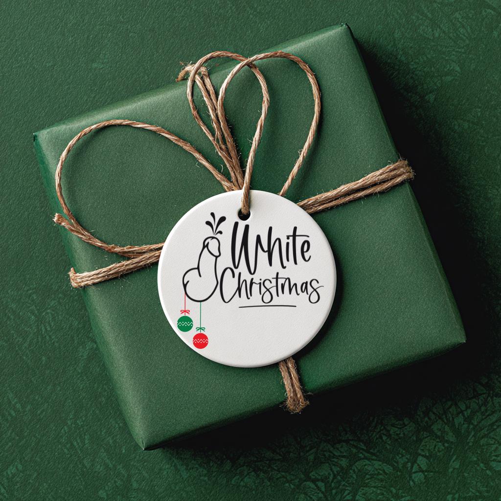 White Christmas Adult Gag Ornament – Hilarious Christmas Gift - Dirty Secret Santa