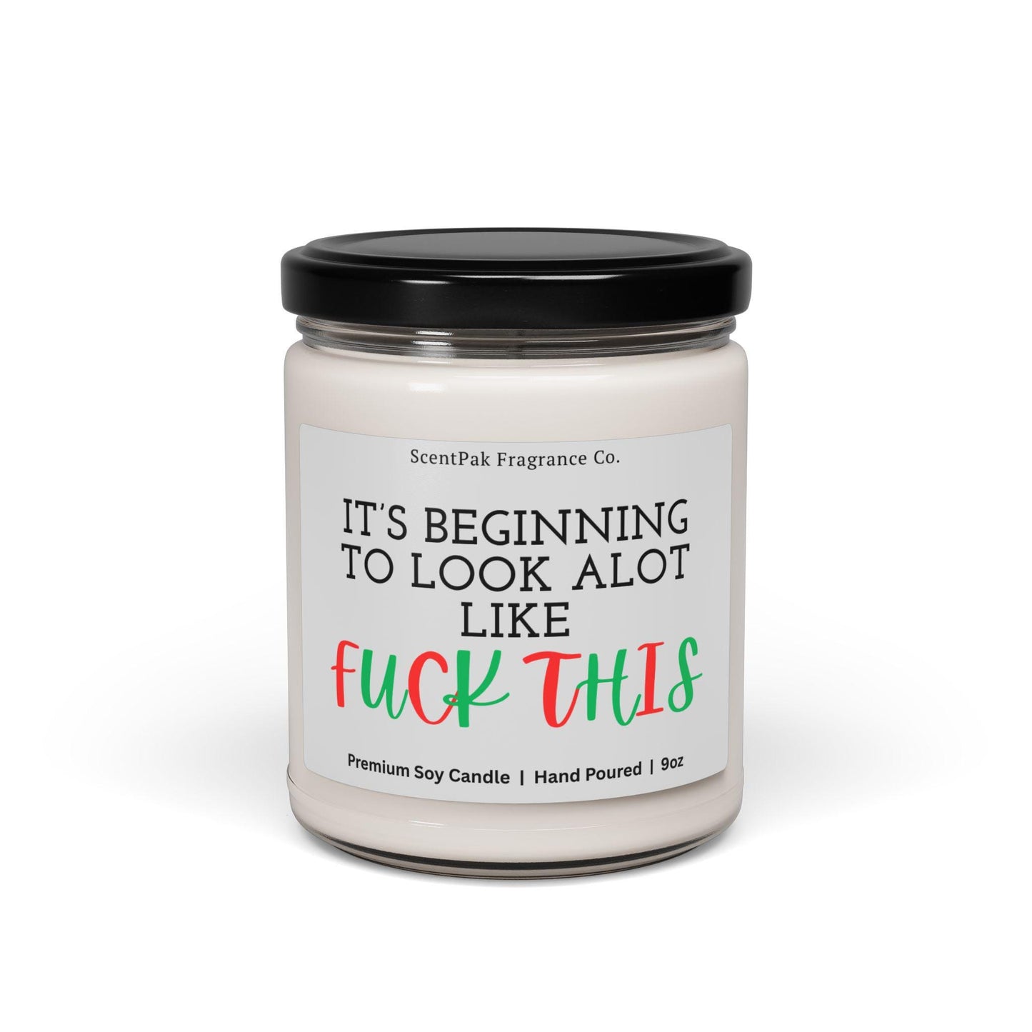 Funny Christmas Soy Candle – Adult Humor, Gag Gift (9oz)