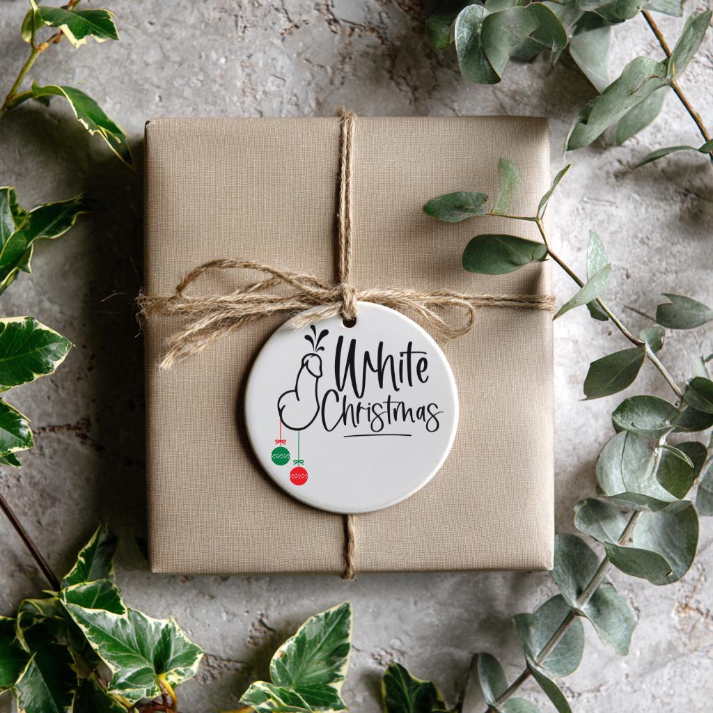 White Christmas Adult Gag Ornament – Hilarious Christmas Gift - Dirty Secret Santa