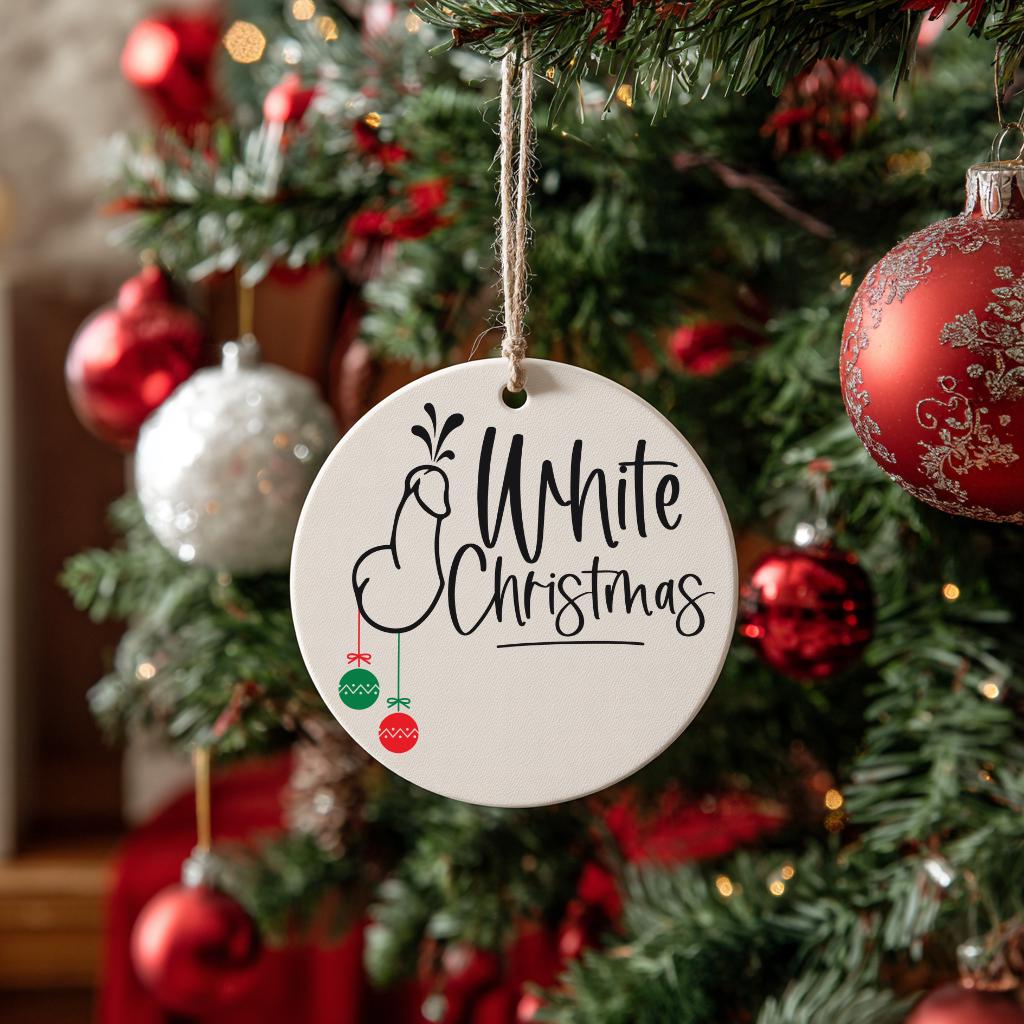 White Christmas Adult Gag Ornament – Hilarious Christmas Gift - Dirty Secret Santa