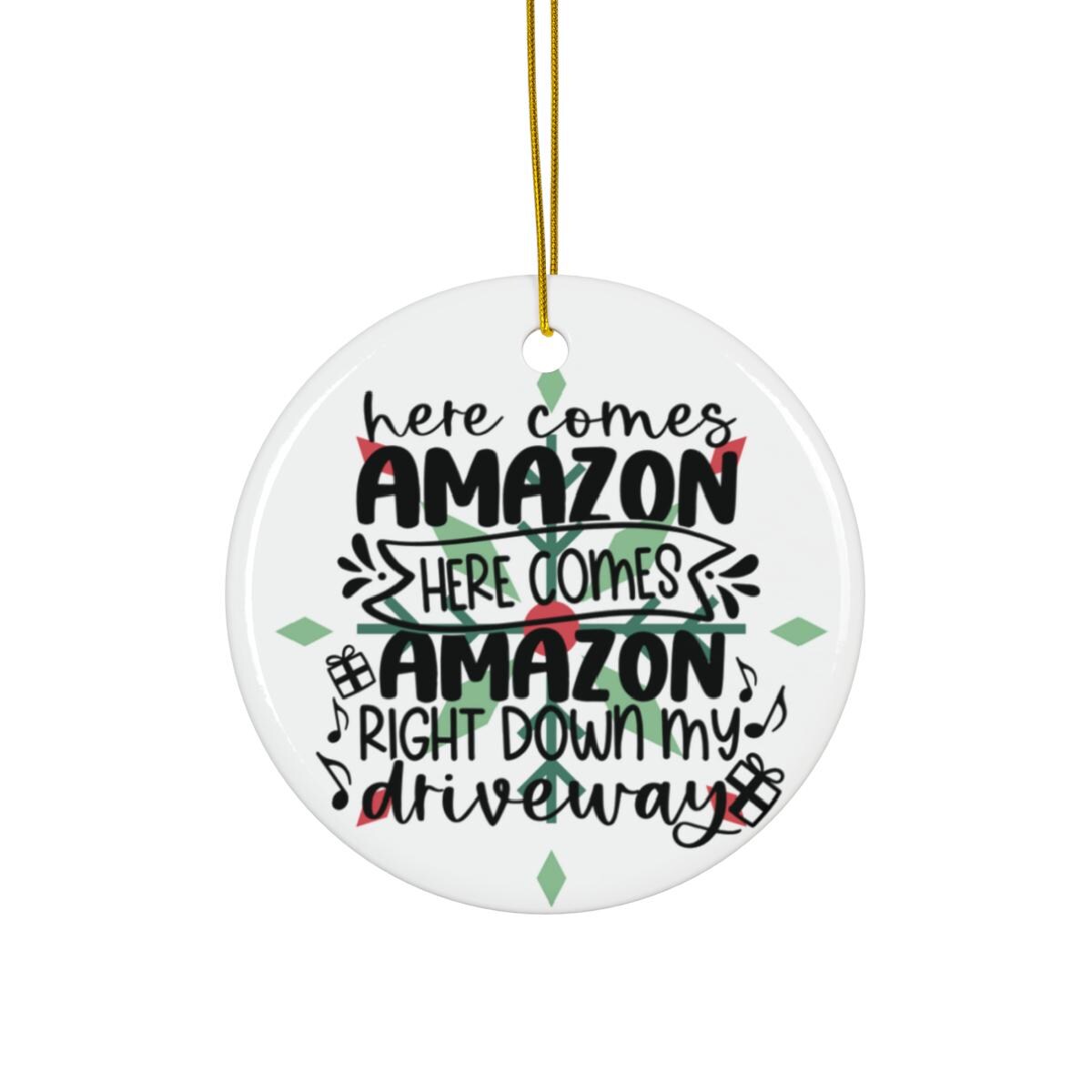 Amazon Addict Christmas Ornament – Online Shopping Funny Gag Gift for Friends or Family