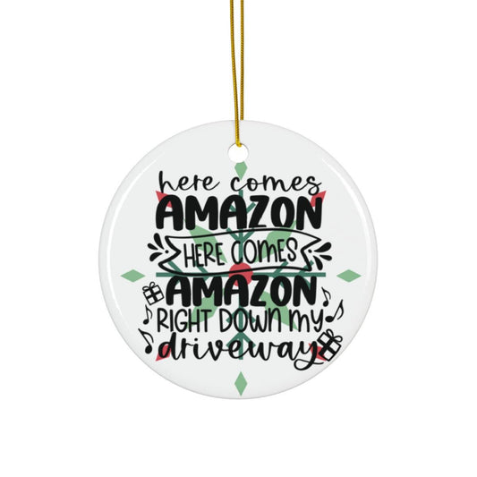 Amazon Addict Christmas Ornament – Online Shopping Funny Gag Gift for Friends or Family