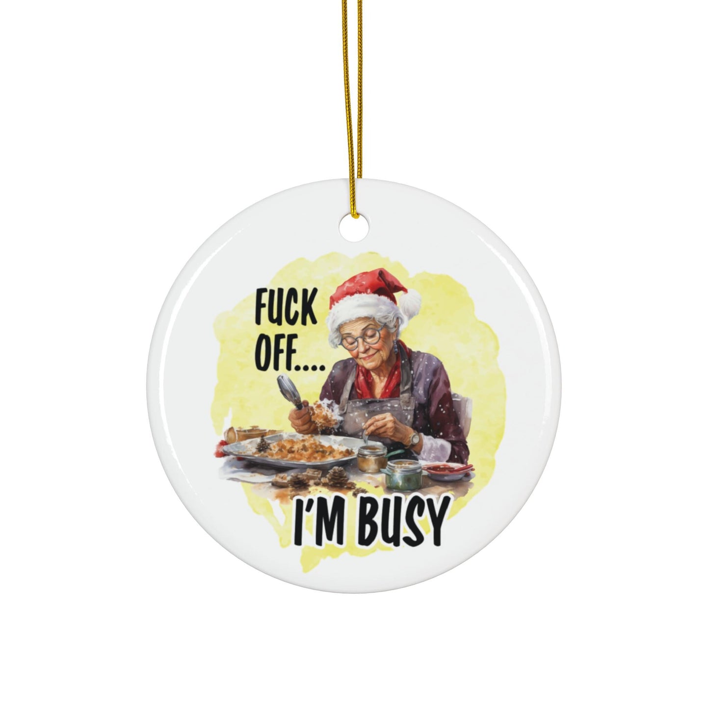 Funny Cooking Christmas Ornament: White Elephant Gift, Adult Humor