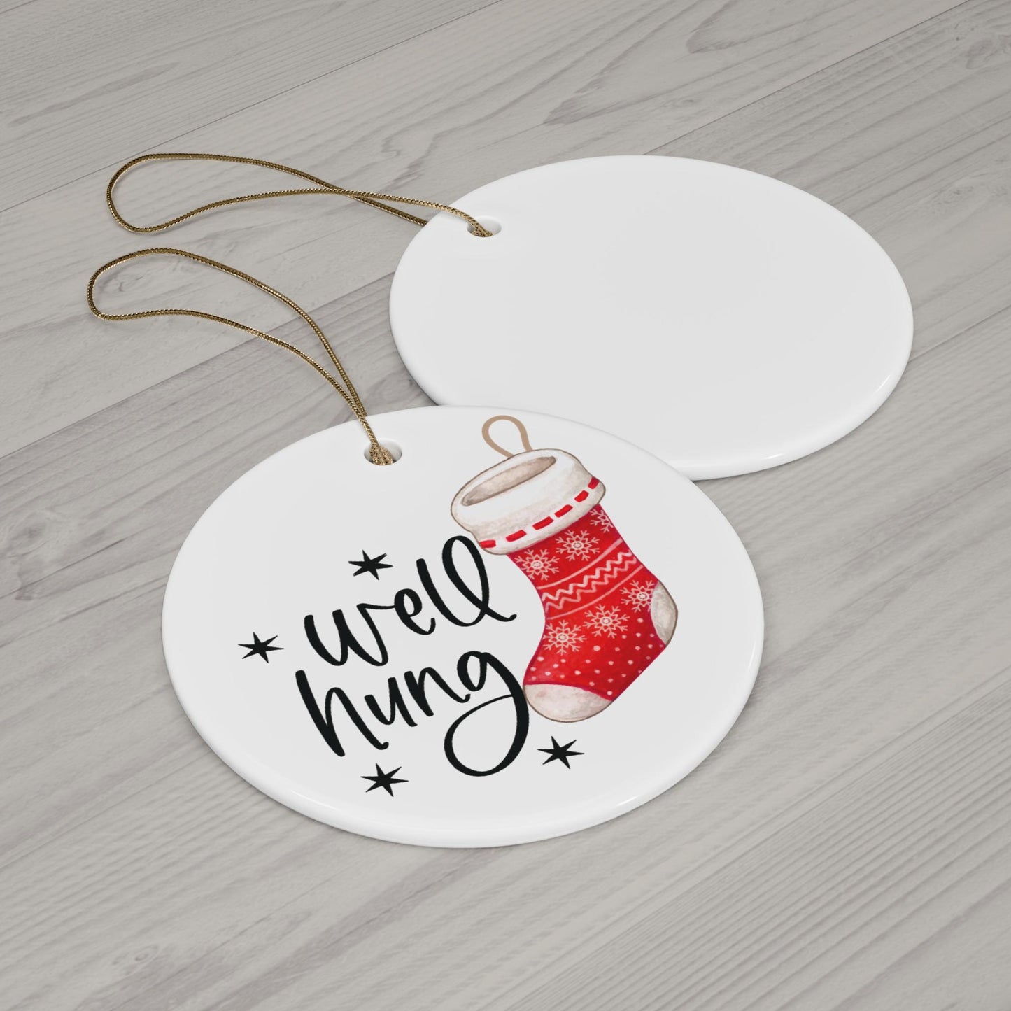 Big D Energy Christmas Ornament: "Well Hung" Funny Adult Humor Holiday Tree Decor
