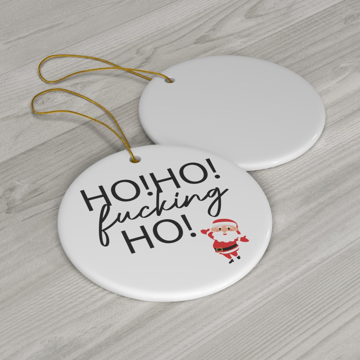 Adult Christmas Ornament: Funny HO HO HO White Elephant Gift