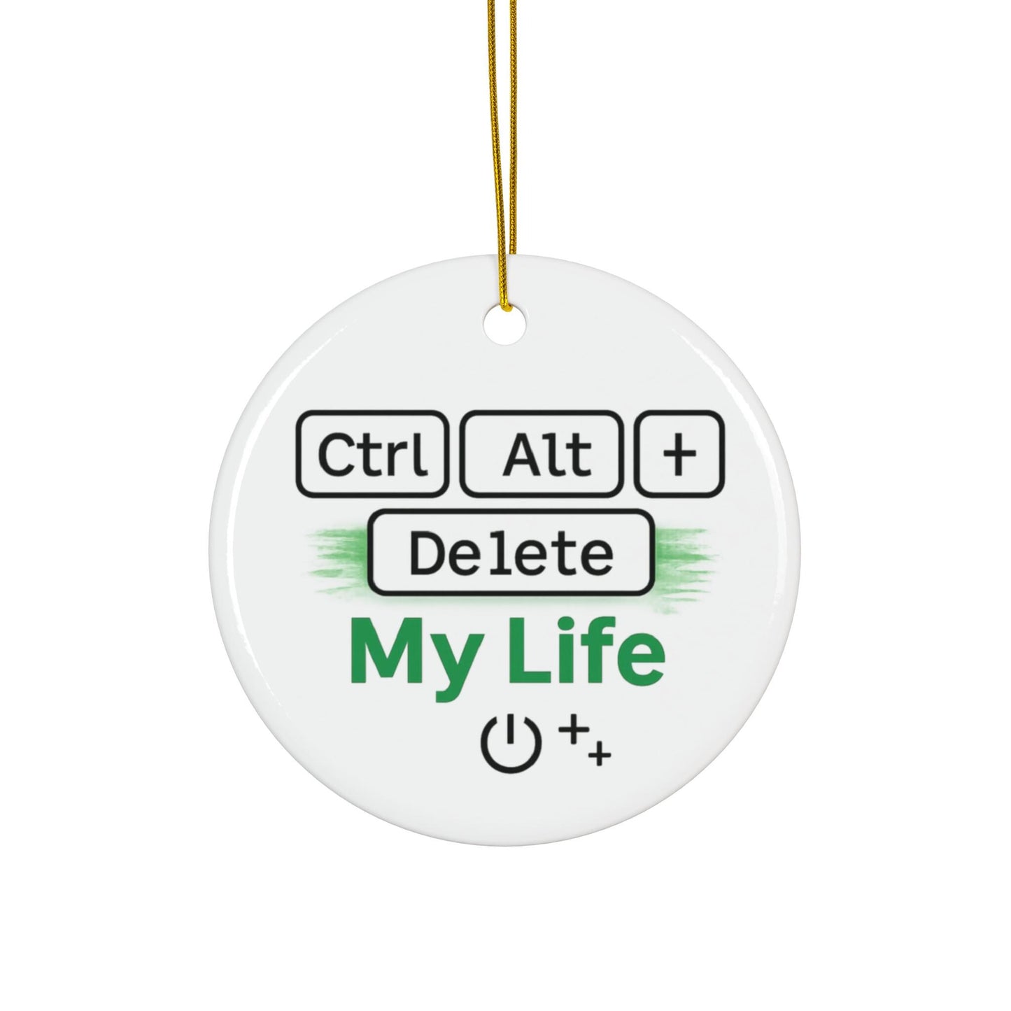 Ctrl Alt Delete Ornament: Funny IT Tech Gift Computer Programmer Present Christmas Humor Geeky Office Worker