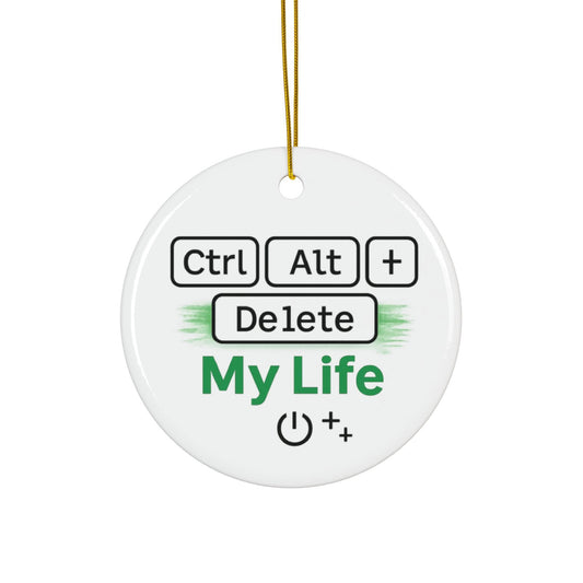 Ctrl Alt Delete Ornament: Funny IT Tech Gift Computer Programmer Present Christmas Humor Geeky Office Worker