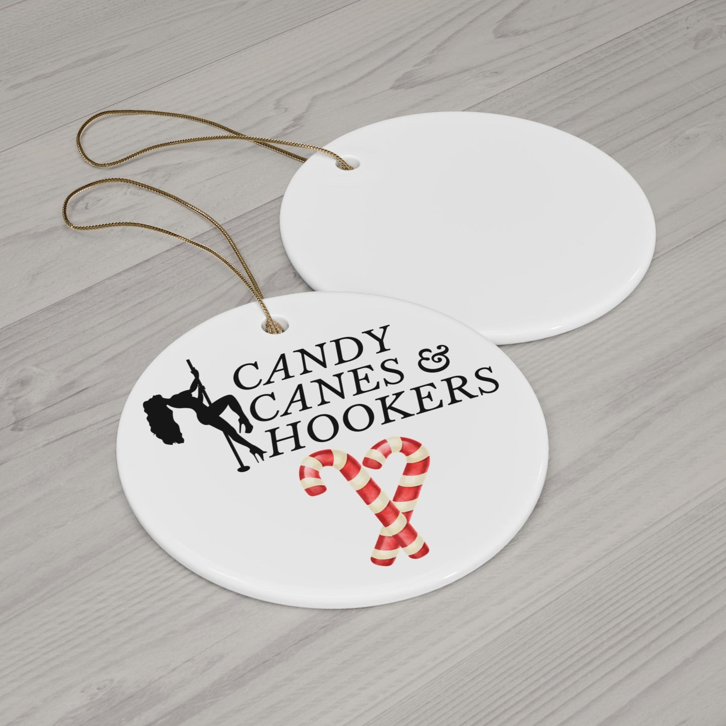 Adult Christmas Ornament: Candy Canes and Hook*rs, Brother and Friend Gift