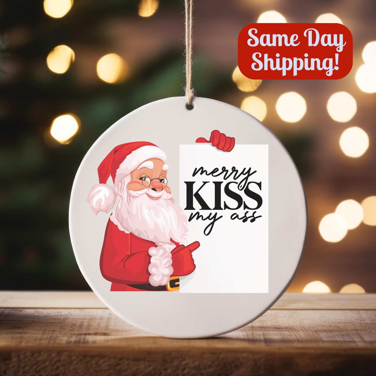 Merry Kiss My As* - White Elephant Sibling Gift