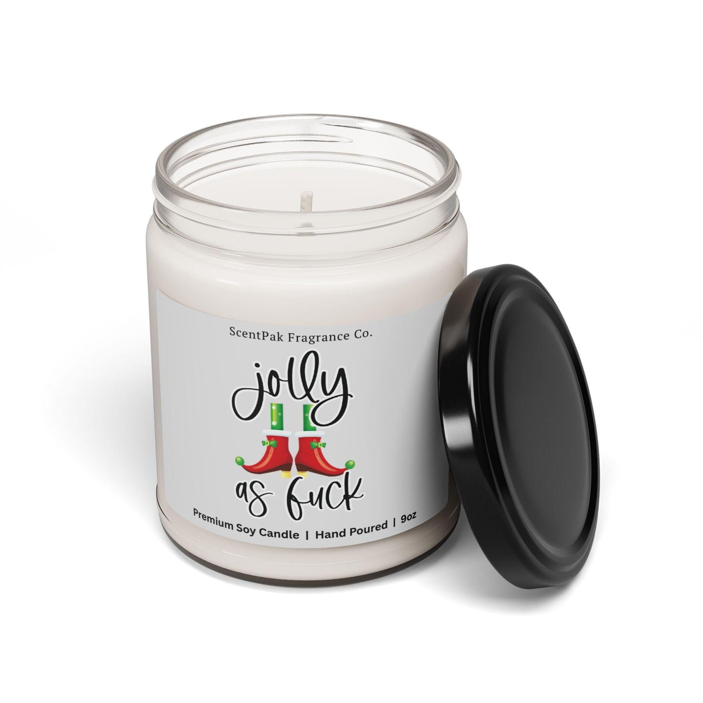 Jolly AF Christmas Soy Candle – Adult Humor Holiday Gag Gift