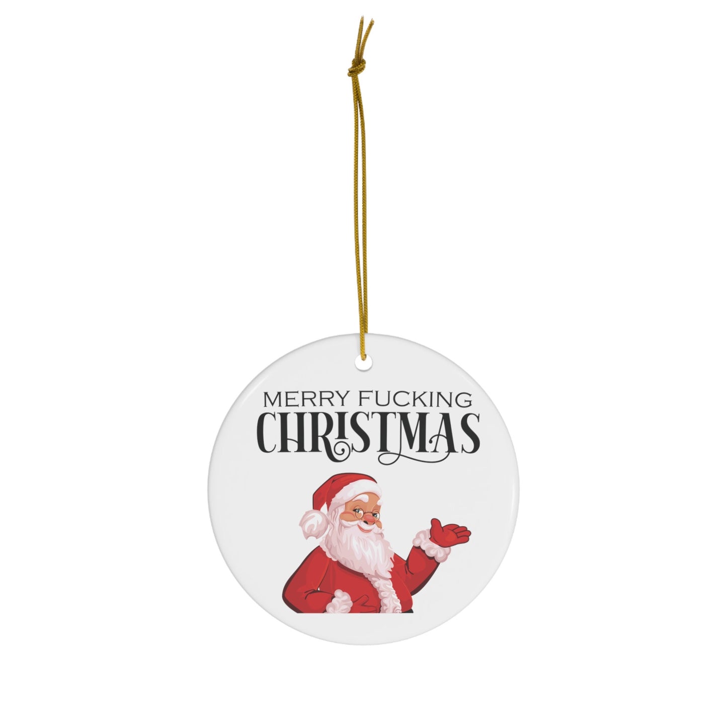 Merry Fu*king Christmas Adult Humor Christmas Ornament: Gag Gift Exchange