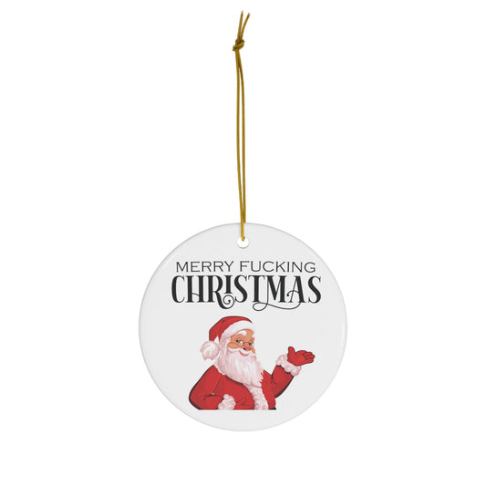 Merry Fu*king Christmas Adult Humor Christmas Ornament: Gag Gift Exchange