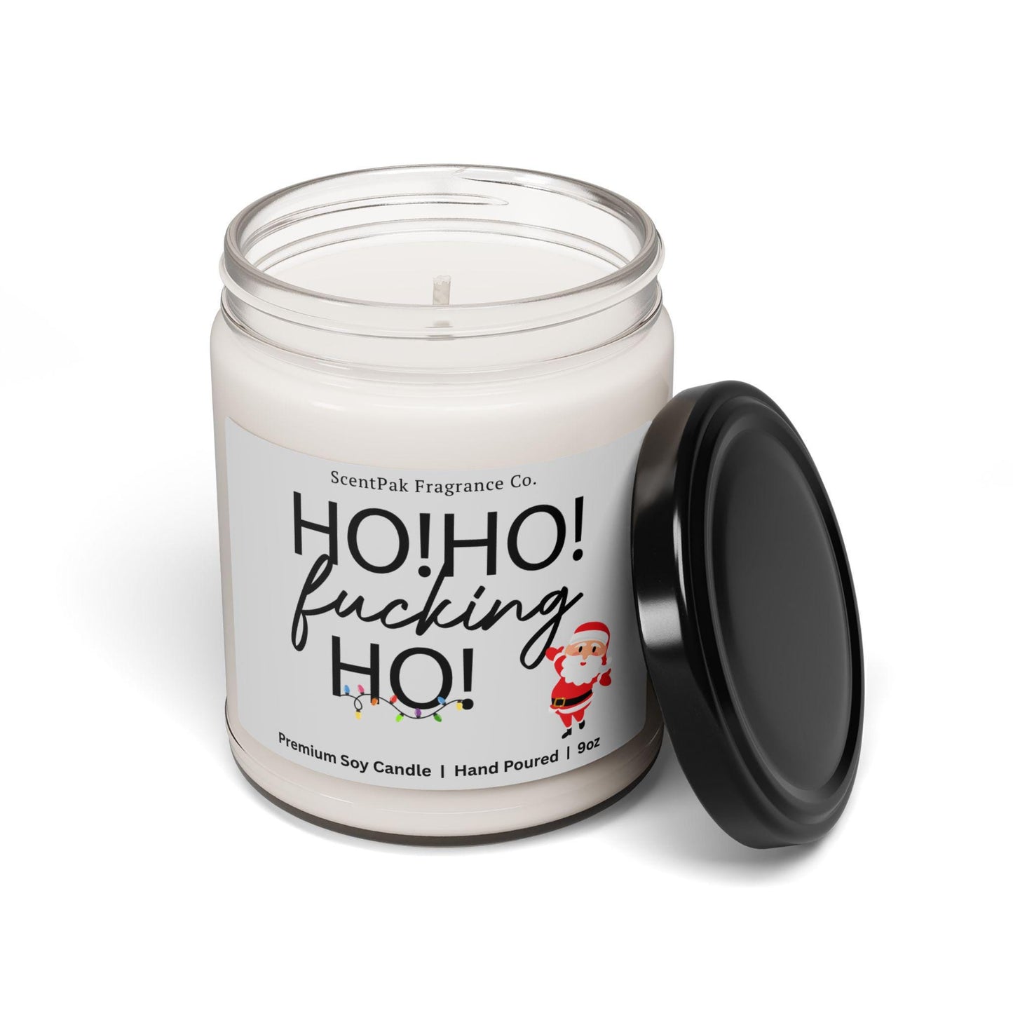 Funny Christmas Soy Candle – Ho! Ho! F*cking Ho!, Adult Humor Gag Gift