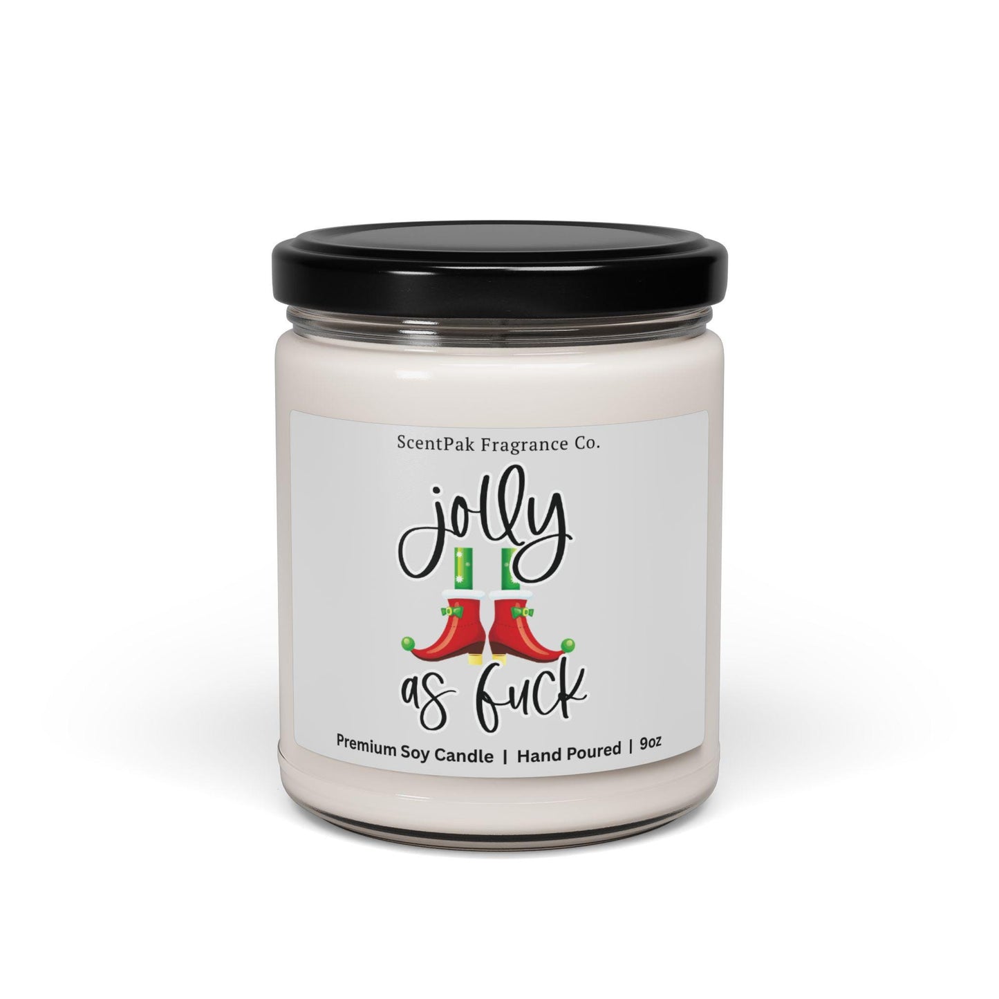 Jolly AF Christmas Soy Candle – Adult Humor Holiday Gag Gift